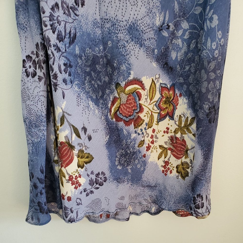 Vintage blue floral maxi skirt - Picture 8 of 9